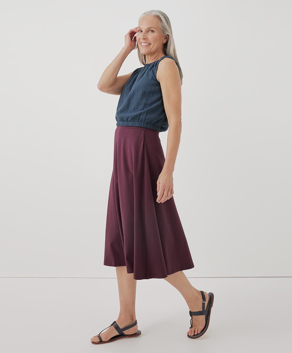 Womens Fit & Flare Midi Skirt M product image