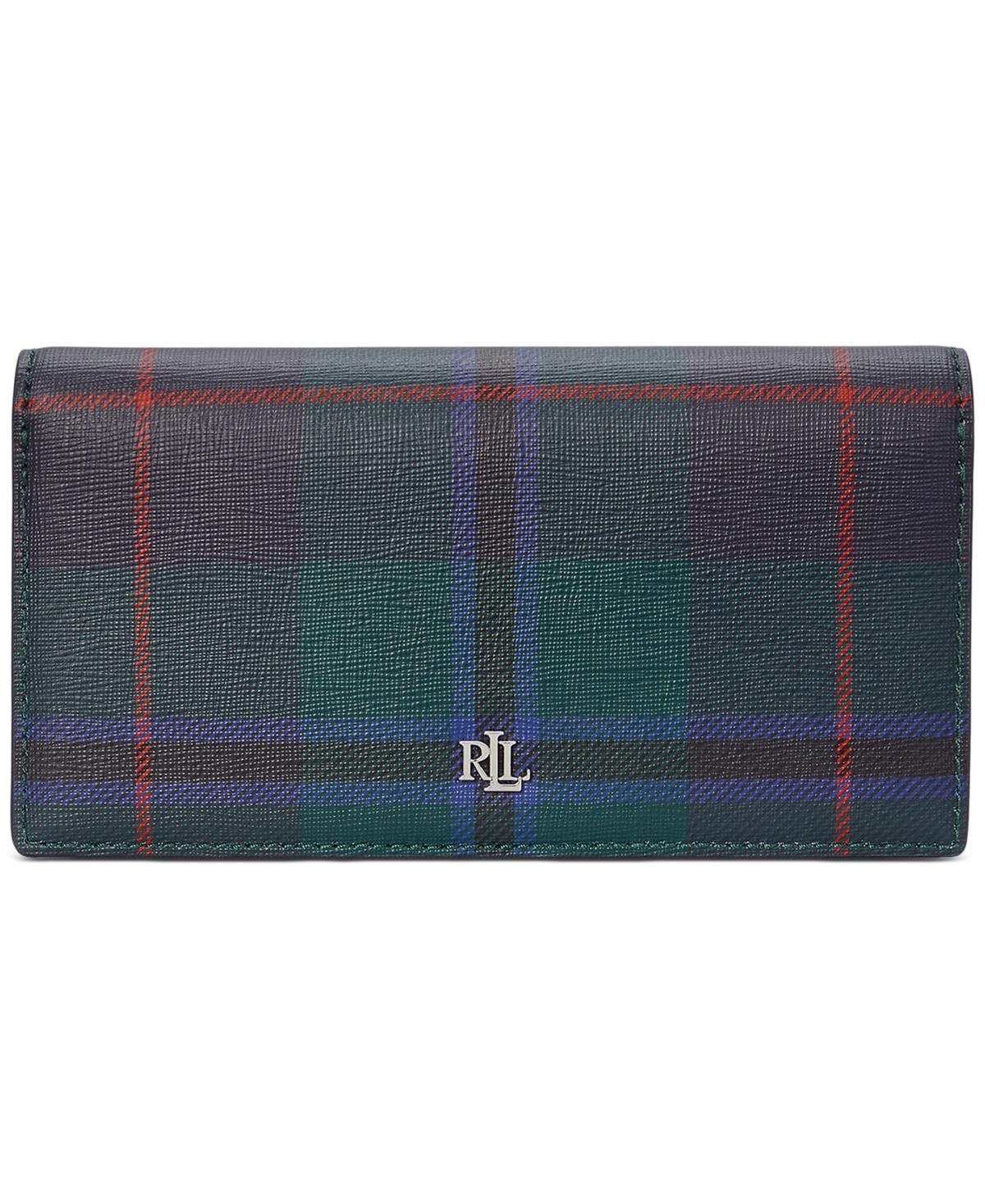 Lauren Ralph Lauren Crosshatch Leather Slim Snap Wallet Product Image