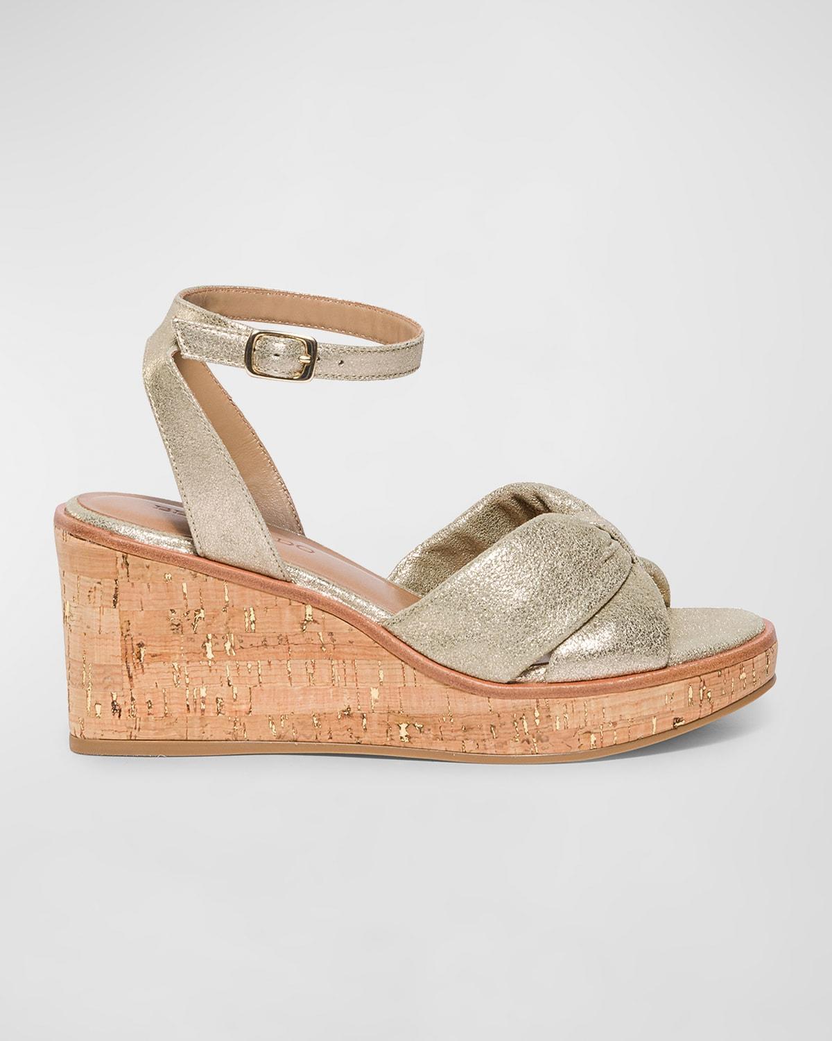 Womens Kearny Metallic Leather Wedge Sandals product image