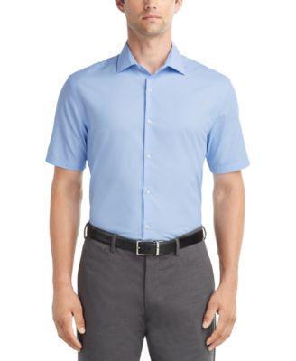 Van Heusen Mens Slim-Fit Flex Collar Short-Sleeve Dress Shirt Product Image