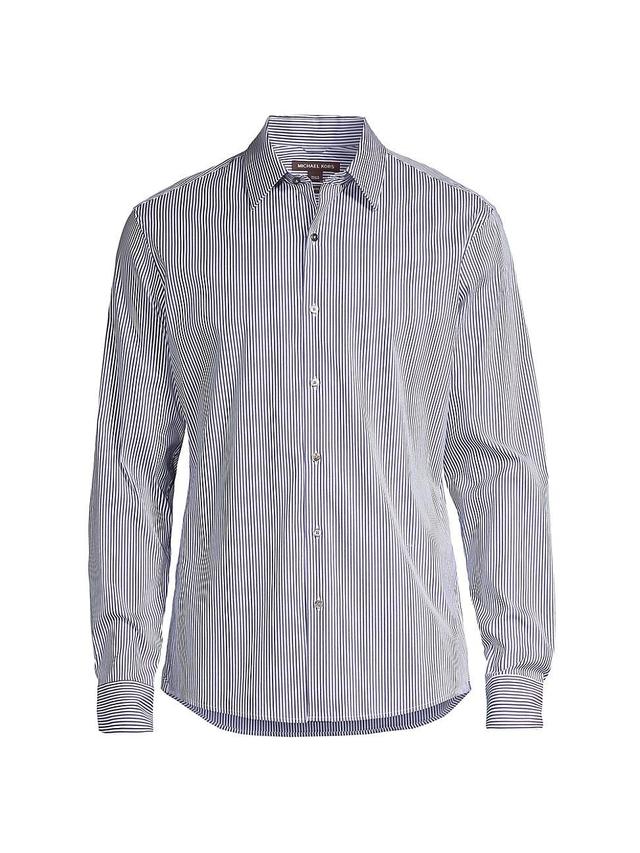 Mens Striped Button-Front Slim-Fit Shirt Product Image