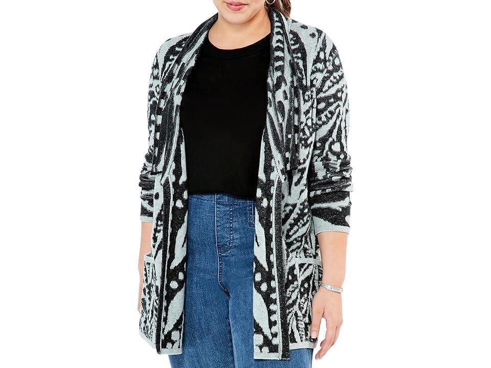 NIC+ZOE Plus Size Here and There Cardigan Multi) Women's Clothing Product Image