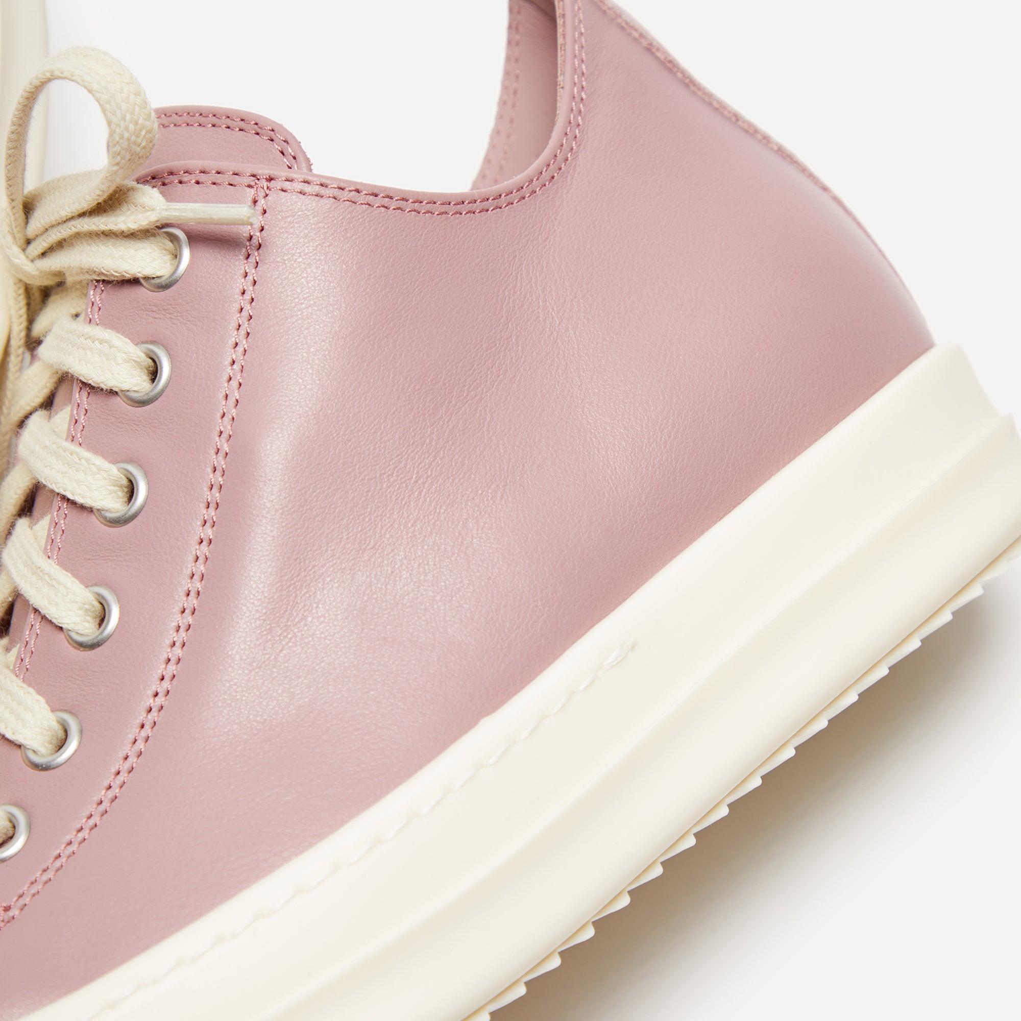 Rick Owens WMNS Low Sneakers - Dusty Pink / Milk / Milk Female Product Image