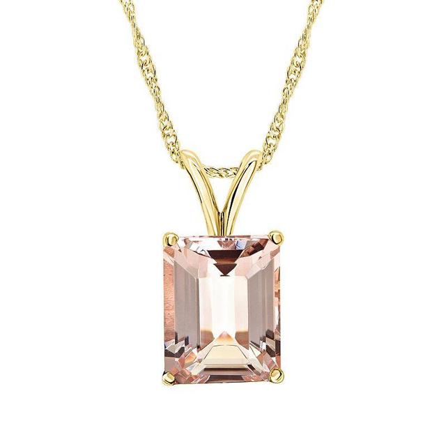 Alyson Layne 14k Gold Morganite Pendant Necklace, Womens 14k White Gold Product Image