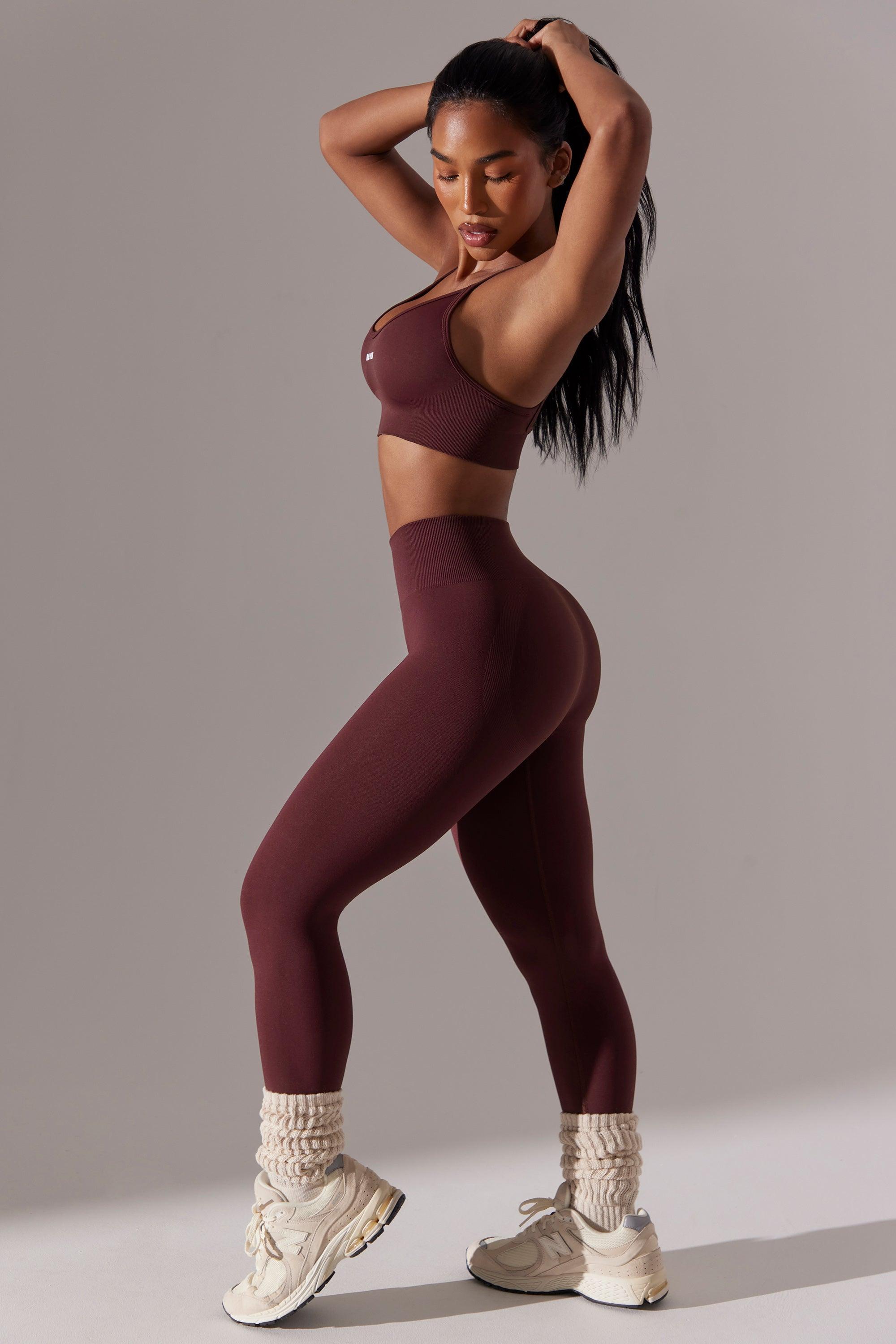 High Waist Super Sculpt Leggings in Burgundy Product Image