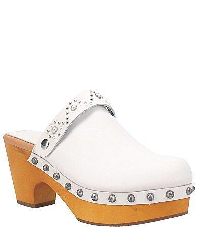 Dingo Deadwood Leather Platform Clogs Product Image