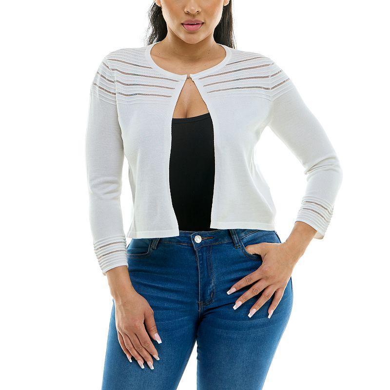 Womens Nina Leonard Knit Bolero Cardigan Product Image