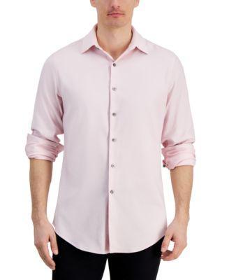 Alfani Mens Slim-Fit Dobby Dress Shirt, Created for Macys Product Image