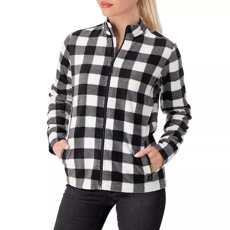 Womens Heat Holders Jada Original Super Brushed Fleece Double Zipper Plaid Jacket Product Image