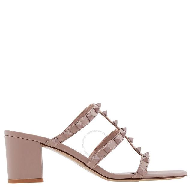 Rockstud Open Toe Sandals In Pink Product Image