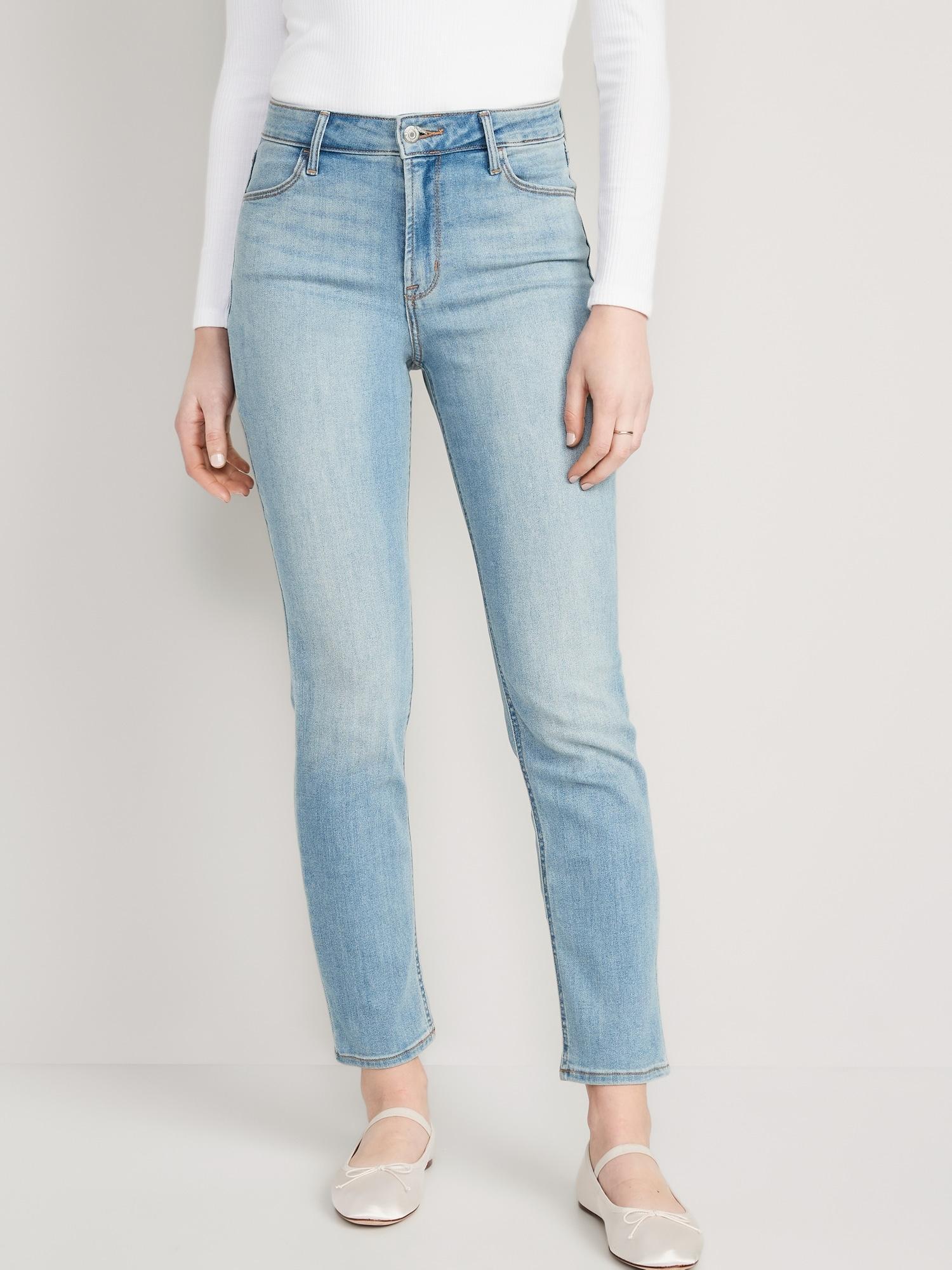 High-Waisted Wow Straight Jeans for Women Product Image