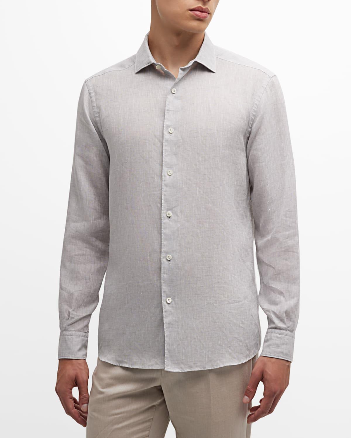 Mens Linen Sport Shirt Product Image