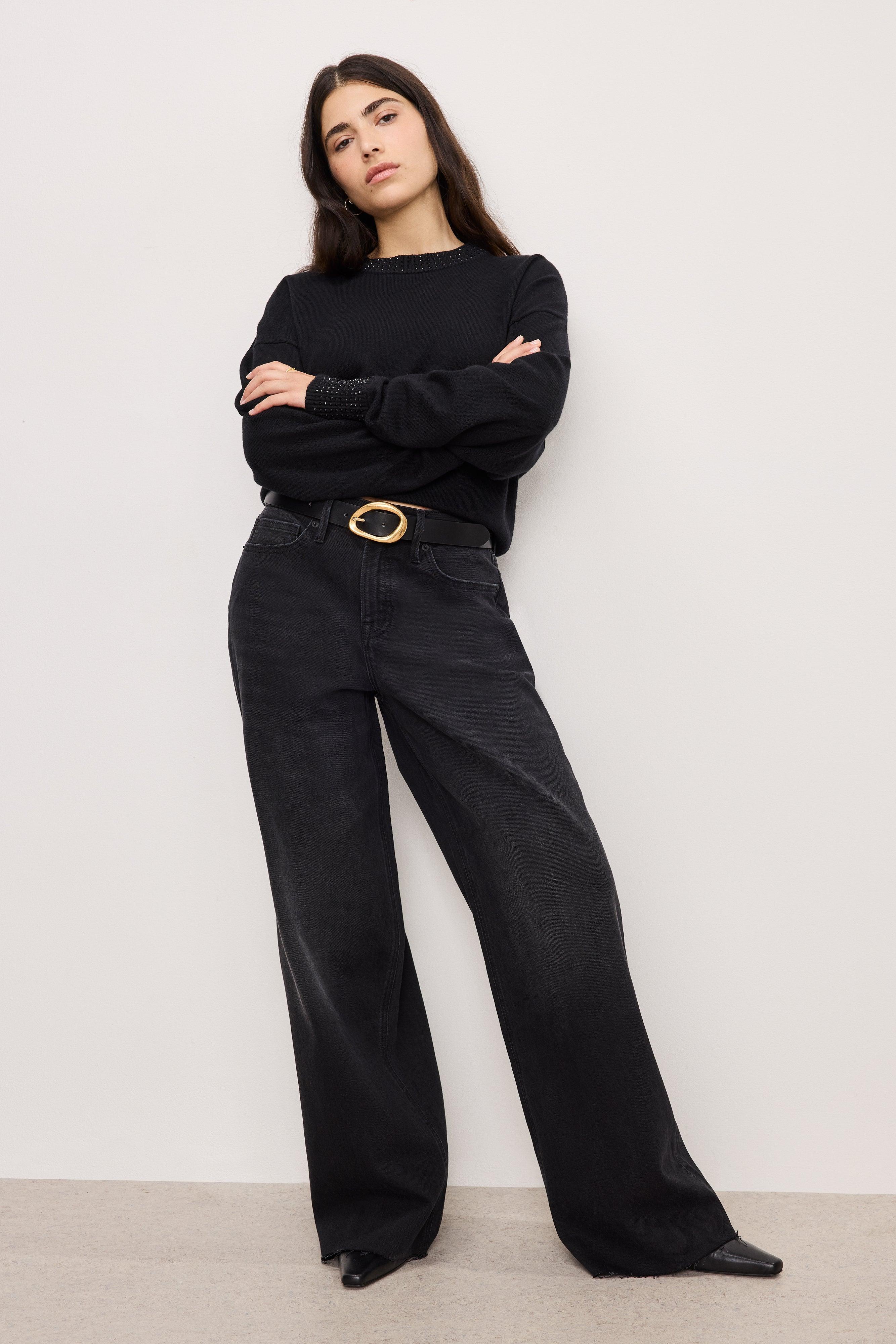 GOOD EASE PETITE RELAXED JEANS | BLACK324 product image