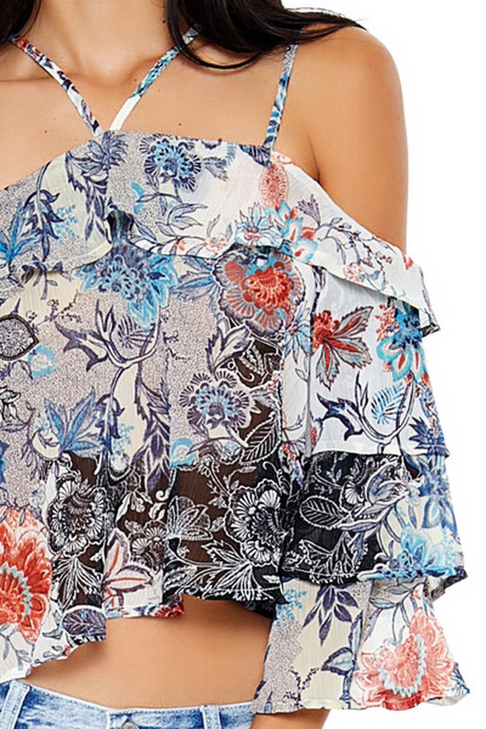 Chiffon Floral Print Crop Top | Forever 21 Product Image