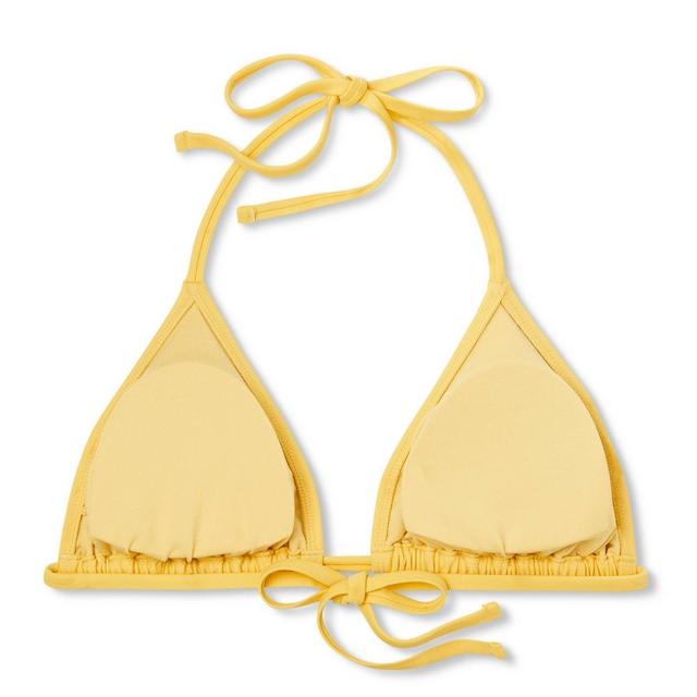 Womens Sequin Detail Triangle Bikini Top - Wild Fable Yellow L Product Image