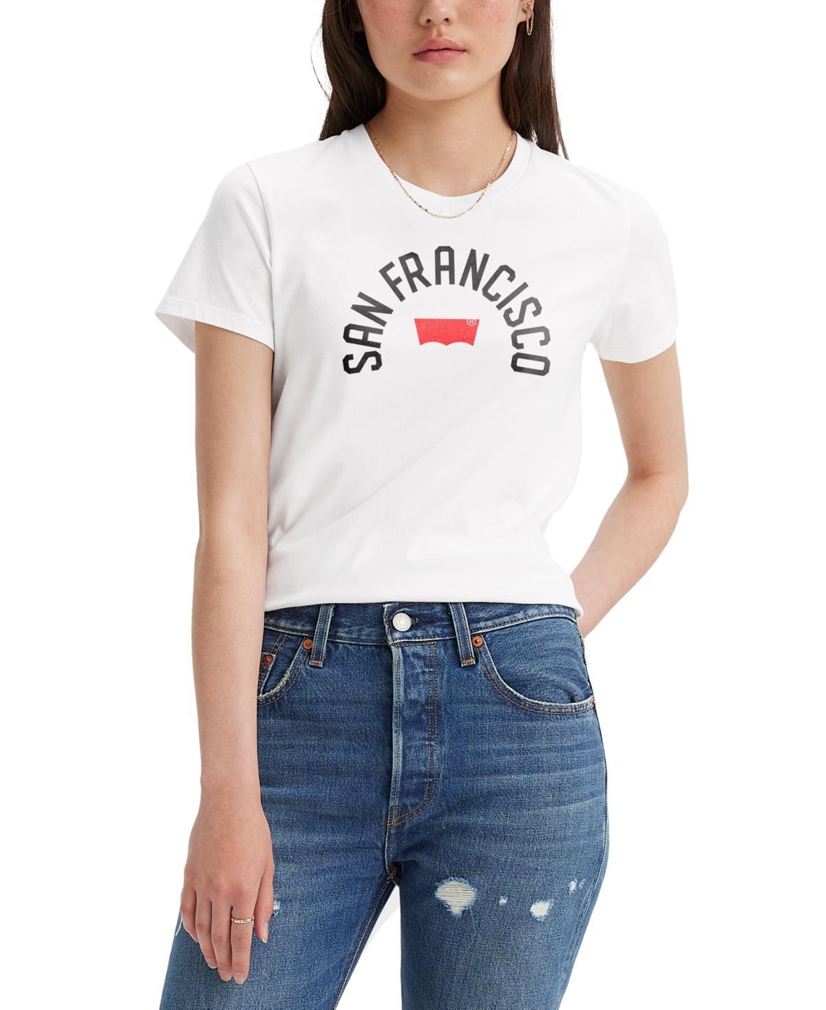 Levis Womens The Perfect Cotton City Graphic T-Shirt Product Image