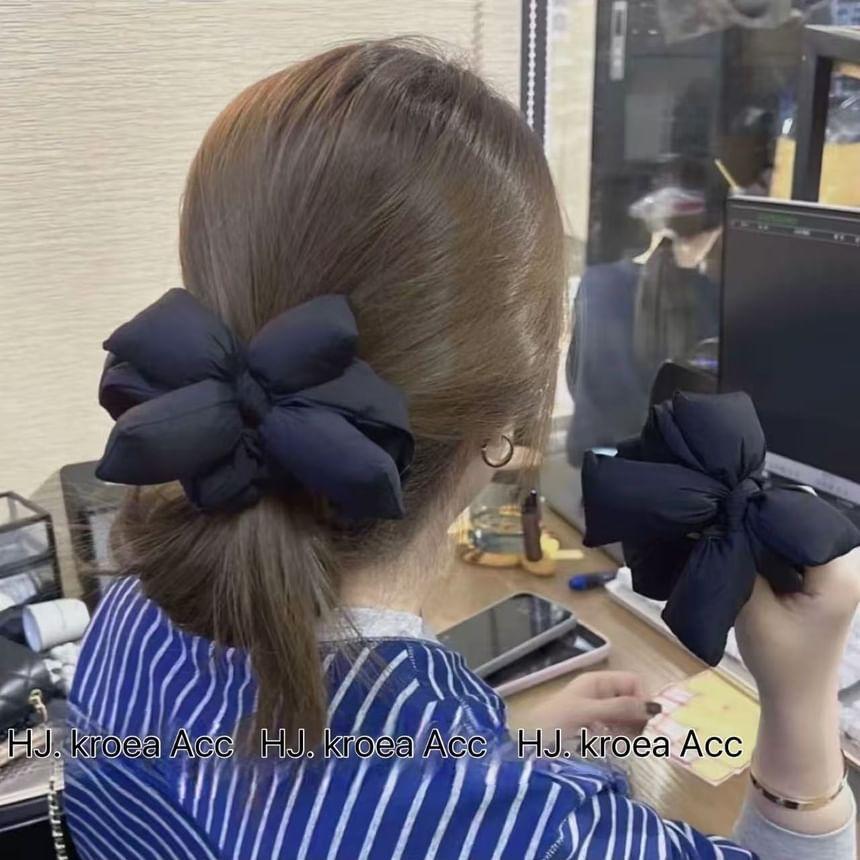 Plain Bow Padded Fabric Scrunchie Product Image