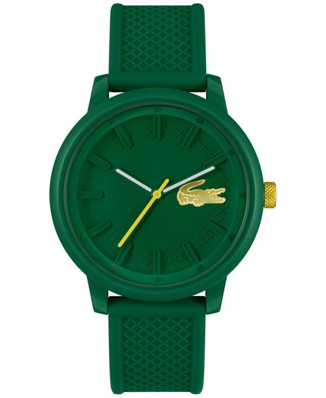 Lacoste Mens 12.12 Hero Analog Green Silicone Strap Watch Product Image