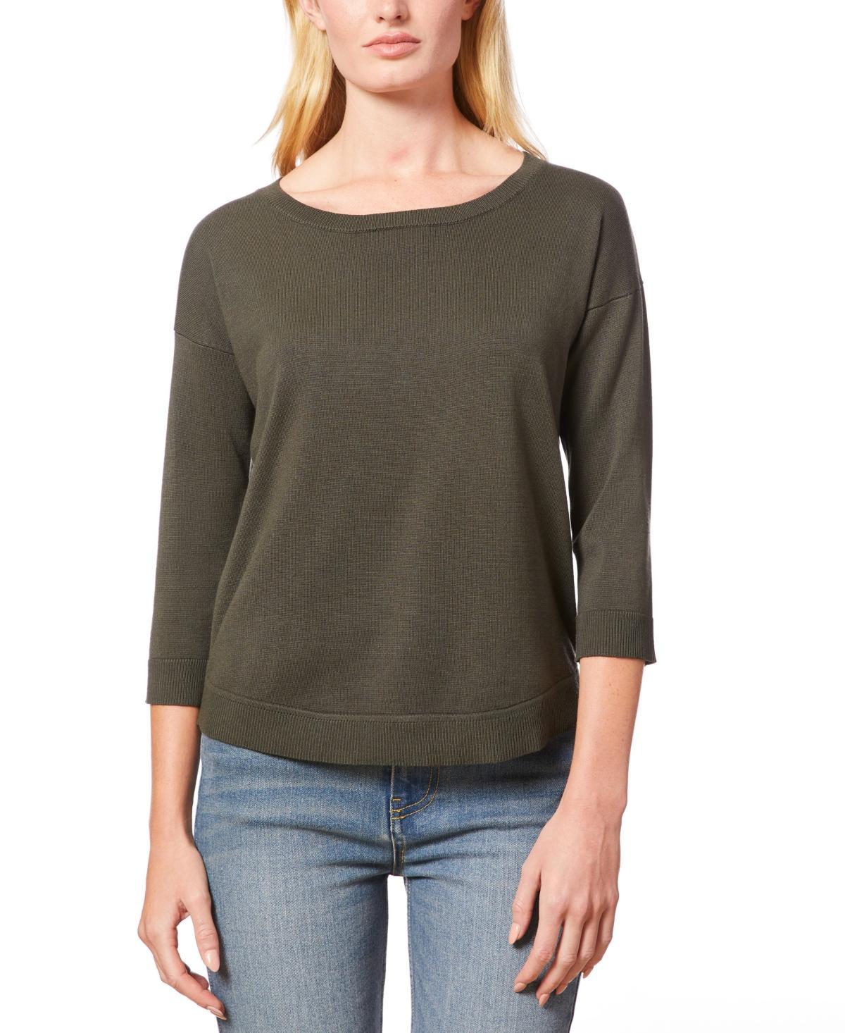 Melissa Paige Womens Boat-Neck Button-Back Sweater Product Image