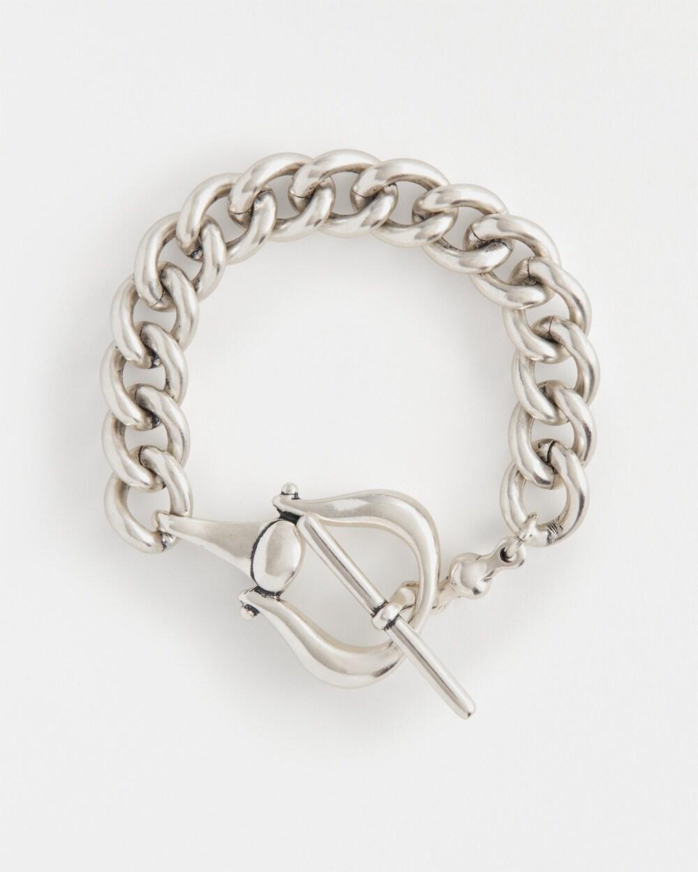 Silver Tone Horsebit Bracelet   Chico's - Silver - Women Product Image