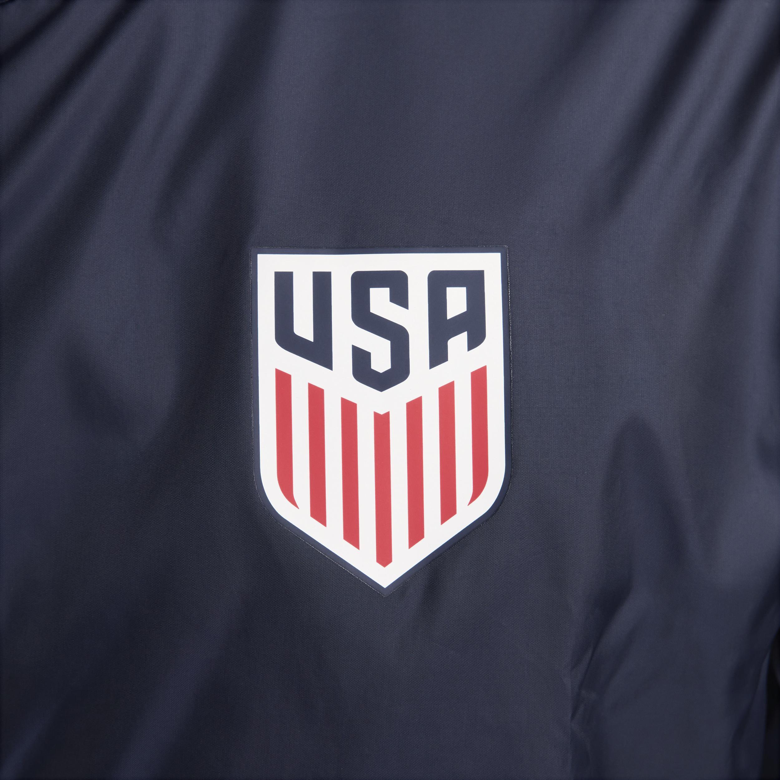 Nike Mens Navy Usmnt 2024 Academy Pro Performance Hoodie Full-Zip Rain Jacket Product Image