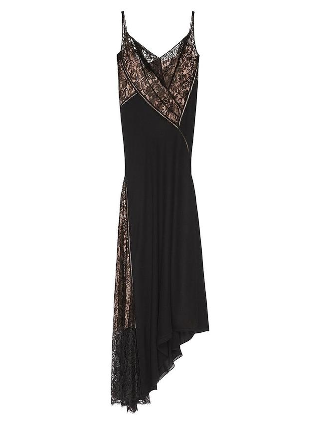 Womens Evening Dress In Mousseline And Lace Product Image