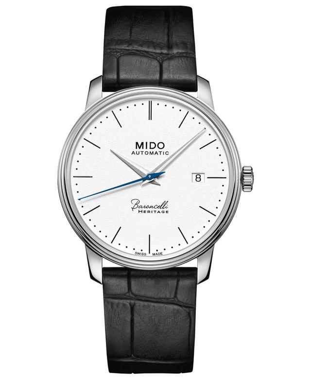 MIDO Baroncelli Heritage Automatic Leather Strap Watch, 39mm Product Image