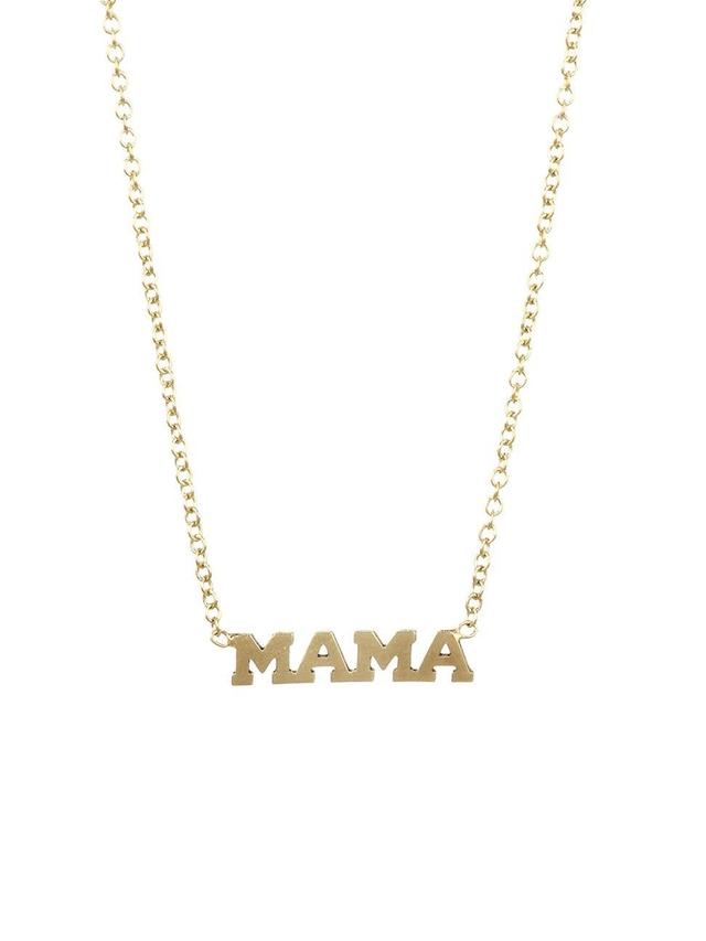 Womens Itty Bitty 14K Gold Mama Necklace Product Image