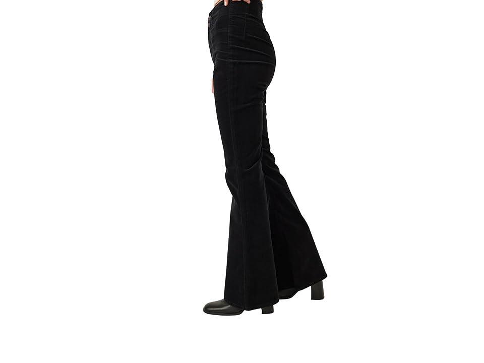 Jayde Seamed Corduroy Flare Pants In French Roast Product Image