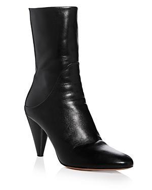 Womens Cone 85MM Leather Ankle Booties Product Image