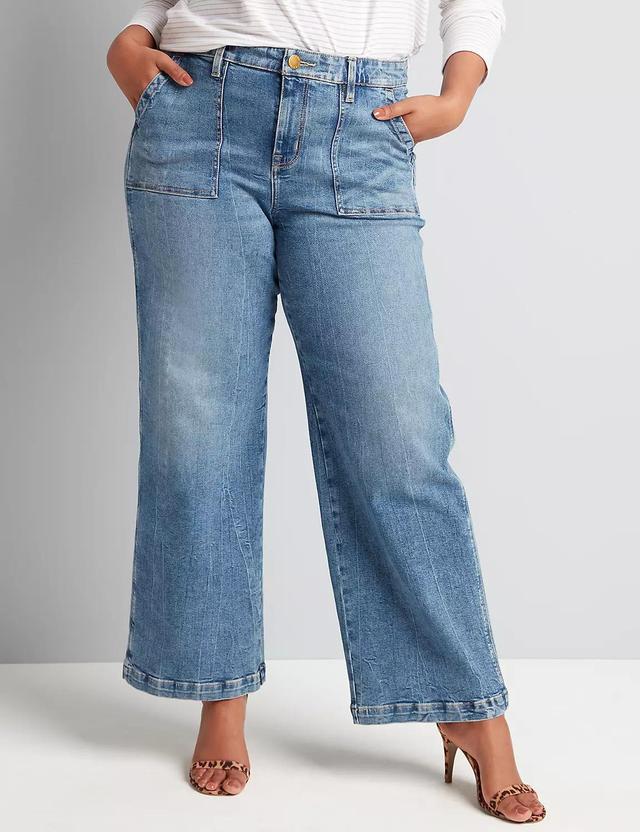 Signature Fit Wide Leg Jean - Medium Wash Product Image