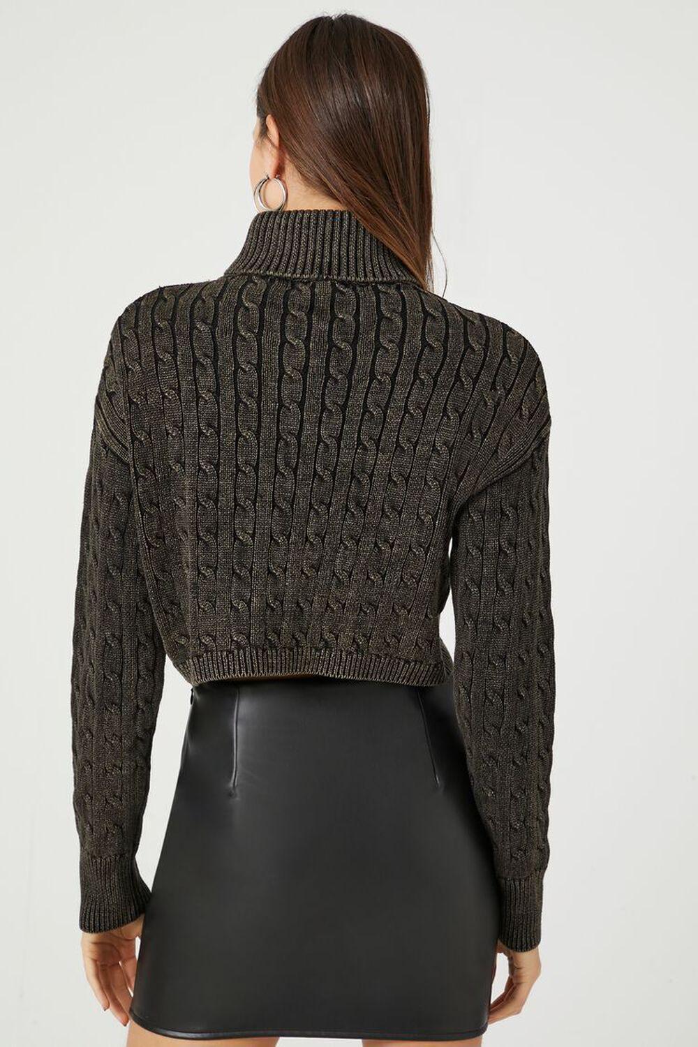 Cable Knit Turtleneck Cropped Sweater | Forever 21 Product Image