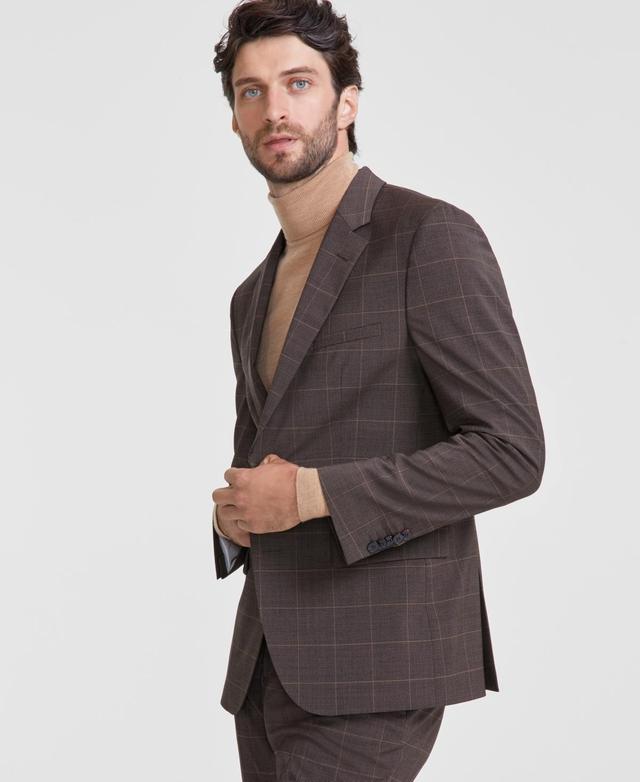 Hugo by Hugo Boss Mens Modern-Fit Check Suit Separate Jacket Product Image