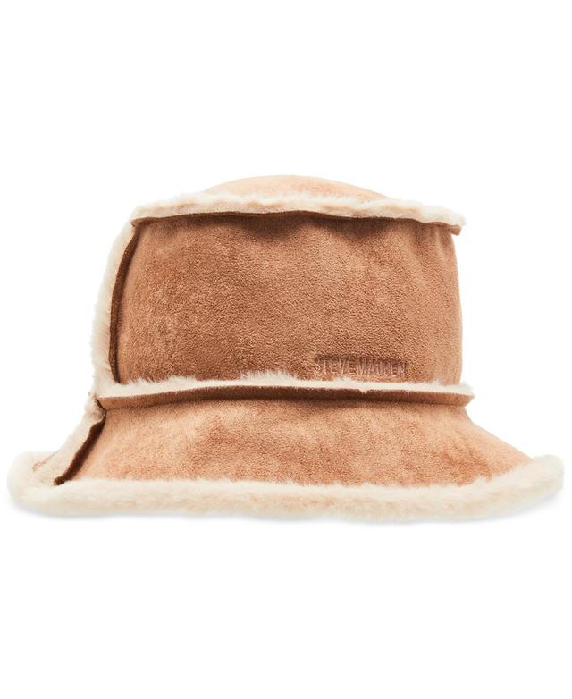 Steve Madden Womens Faux-Shearling Bucket Hat Product Image