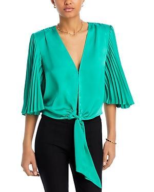 Ramy Brook Sama Tie Front Blouse Product Image