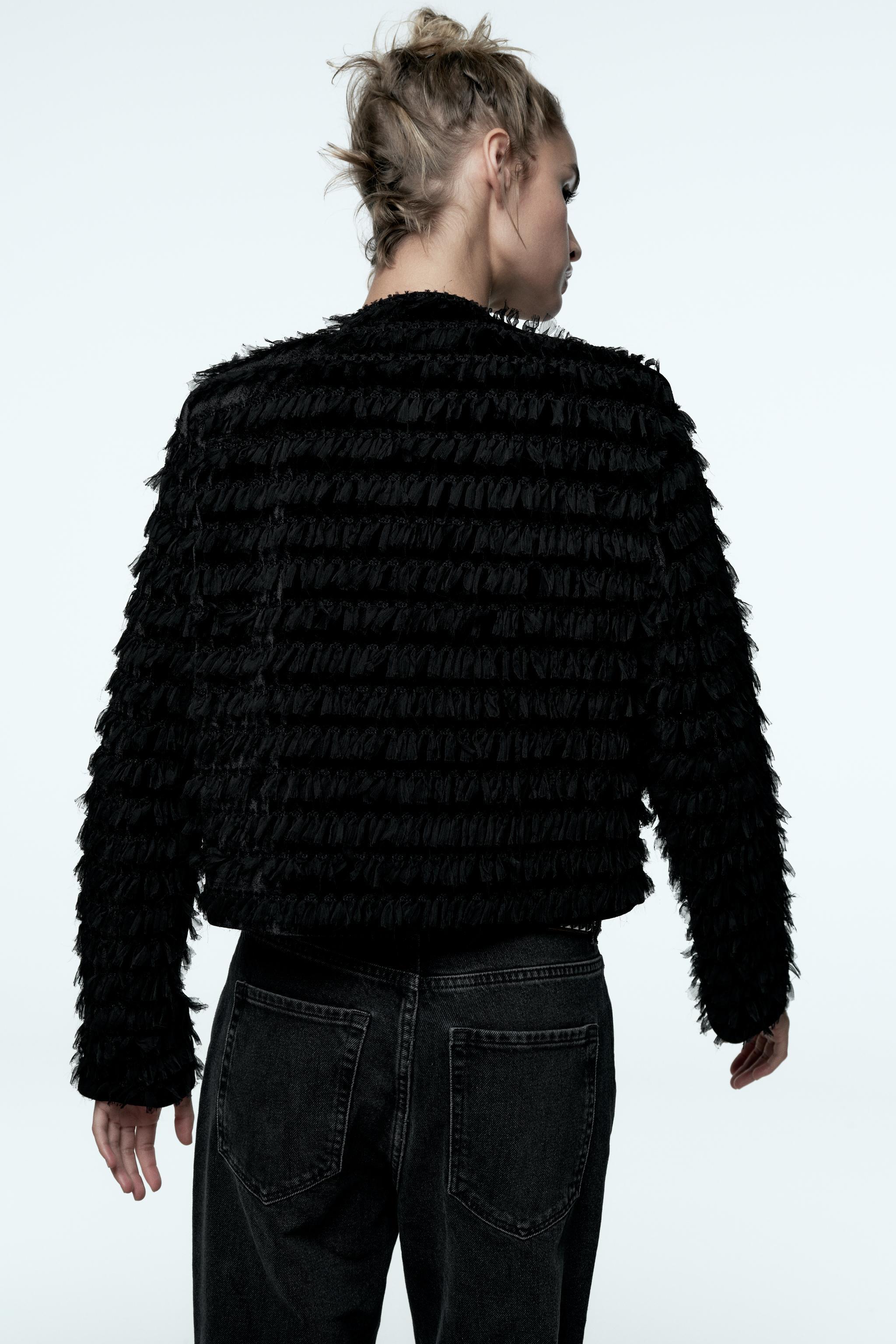 FRINGED VELVET JACKET Product Image