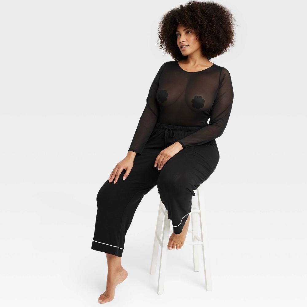 Womens Mesh Long Sleeve Bodysuit - Auden 1X Product Image