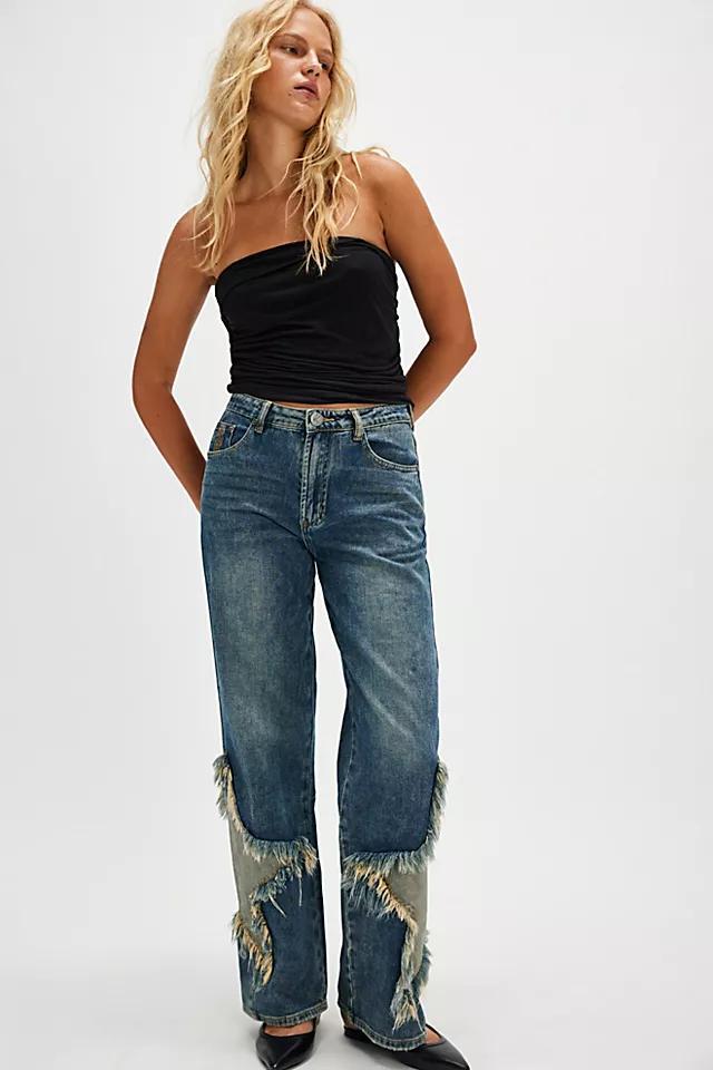 OneTeaspoon Jacksons Wide-Leg Star Jeans Product Image