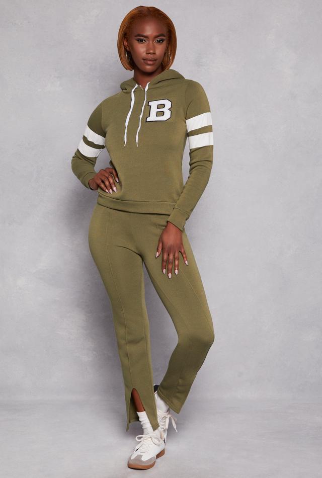 Womens Fleece Split Hem Sweatpants Product Image