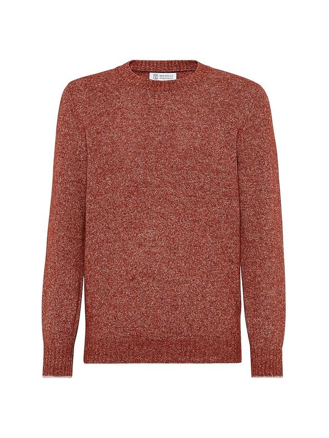 Mens Flecked Alpaca, Cotton and Wool Sweater Product Image