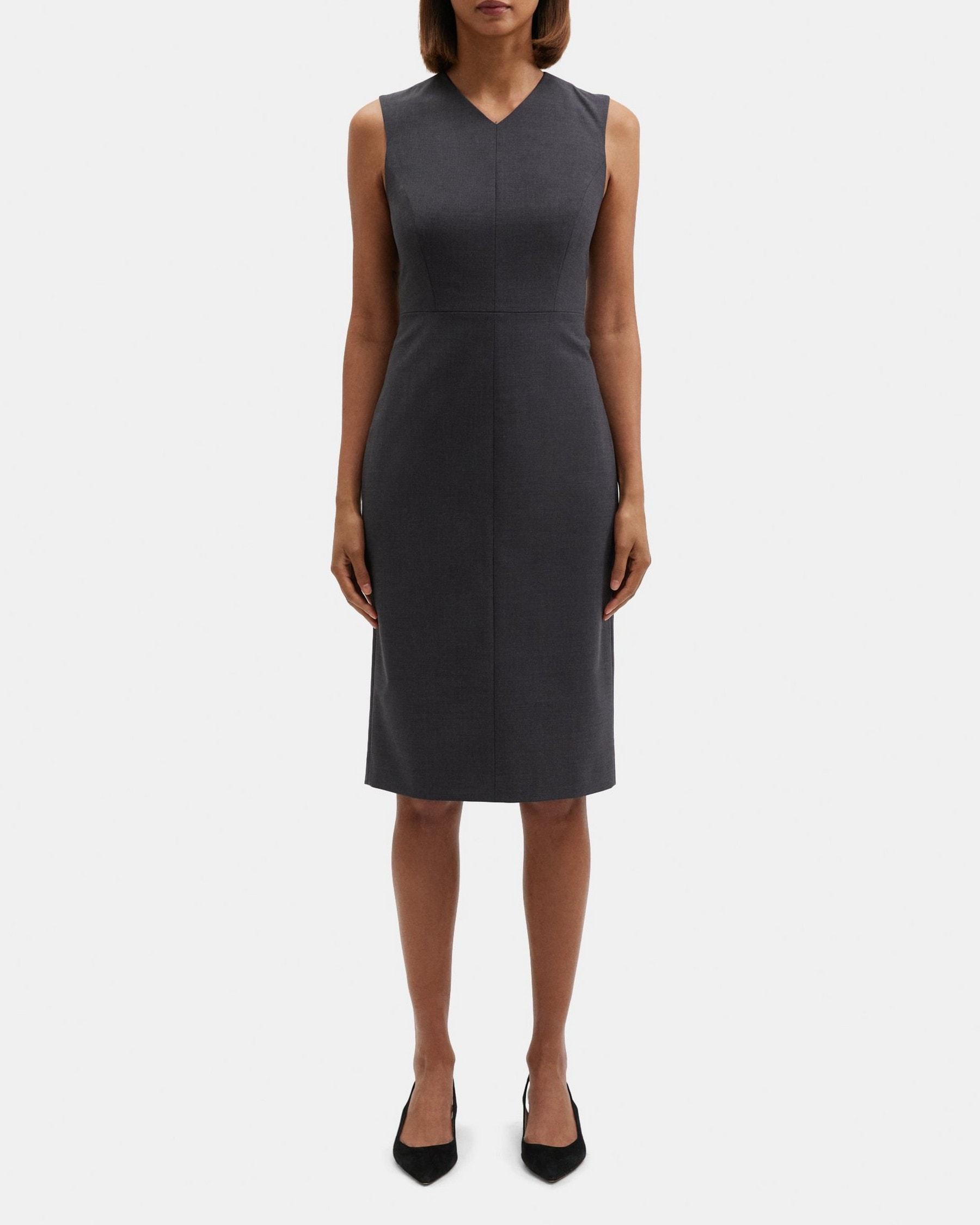 Midi Sheath Dress in Stretch Wool product image