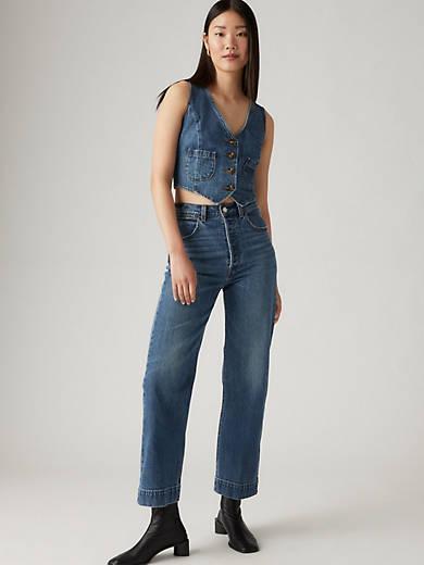 Ribcage Straight Ankle Tailored Women's Jeans Product Image