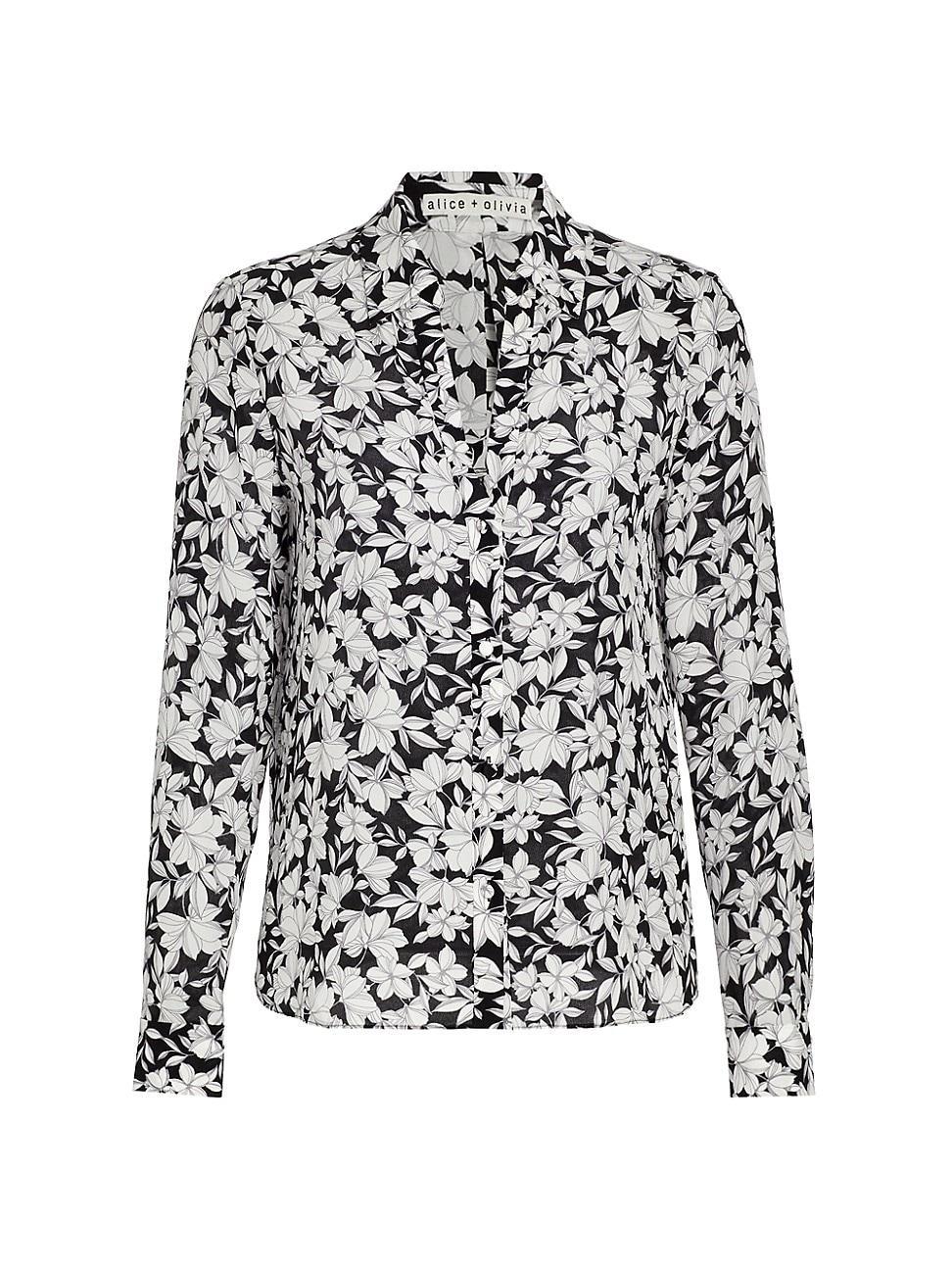 Womens Eloise Floral Silk Shirt Product Image