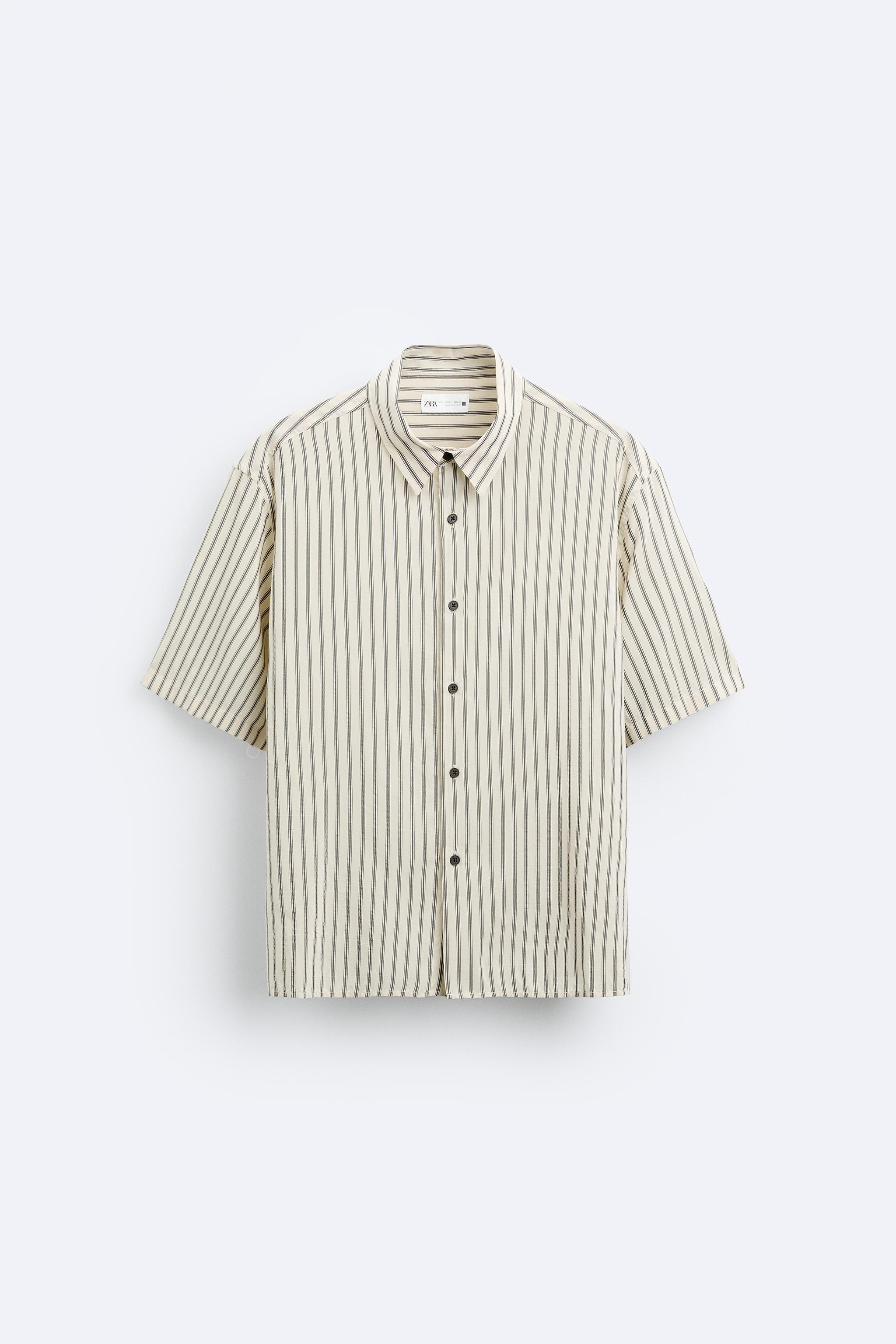 TEXTURED STRIPED SHIRT Product Image