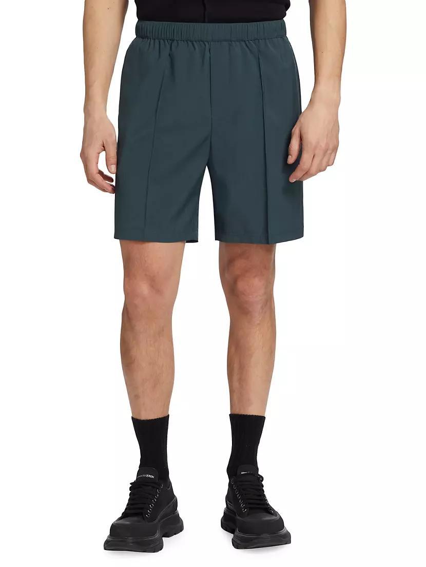 Pintucked Wool-Blend Shorts Product Image