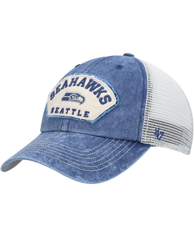 Mens 47 College /White Seattle Seahawks Denali Trucker Clean Up Snapback Hat, Blue Product Image