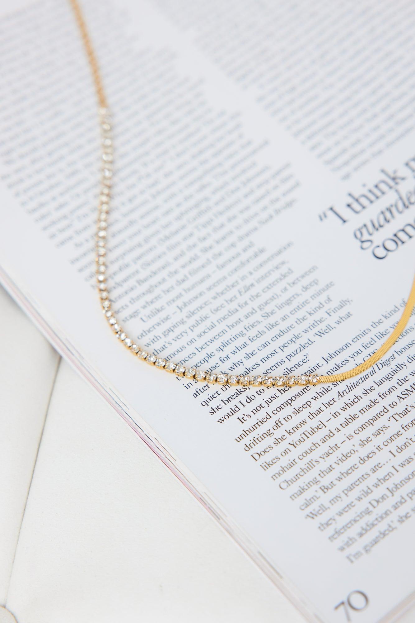 18k Gold Sundown Gleaming Necklace Gold Product Image