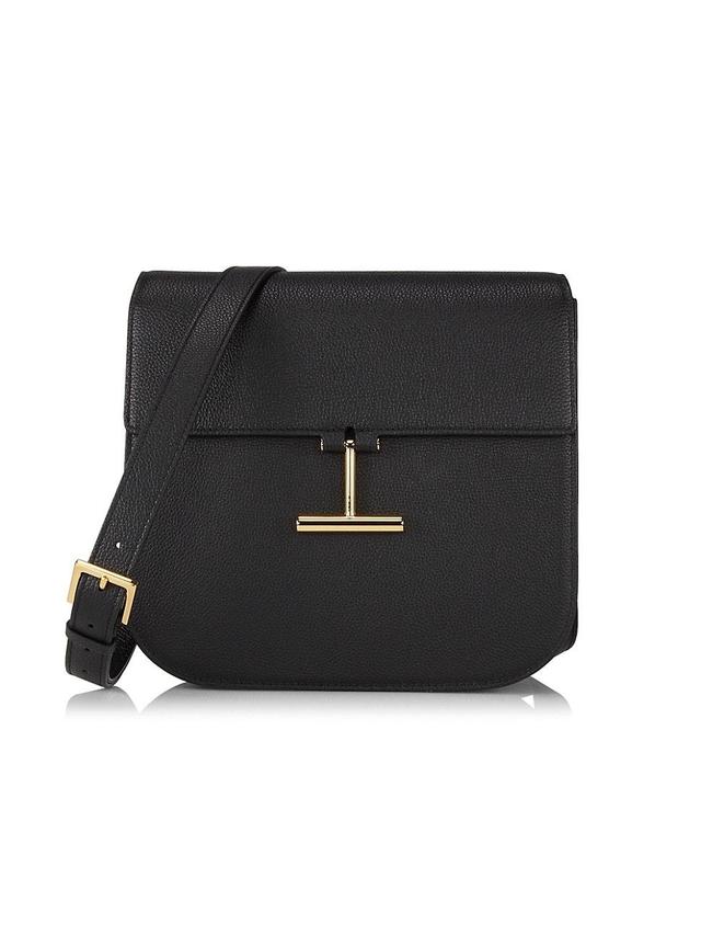 Tara Medium Crossbody in Grained Leather with Leather Strap Product Image