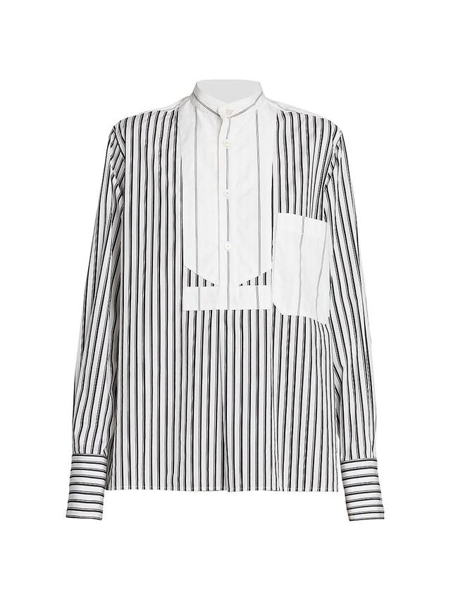 Womens Striped Oversized Cotton Shirt Product Image