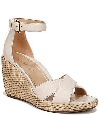 Vionic Marina Leather Platform Wedge Sandals Product Image